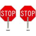 Brady Brady® 57755 Traffic Control Paddle, 2 Sided, Stop Sign, Aluminum, 18"W x 18"H 57755